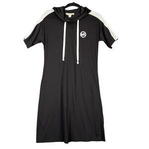 Michael Kors Logo Tee Shirt Hoodie Athleisure Mini Dress Women's Size S
